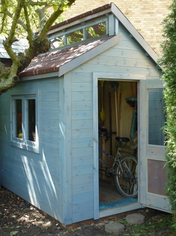 contemporary-posh-shed-bike-storage